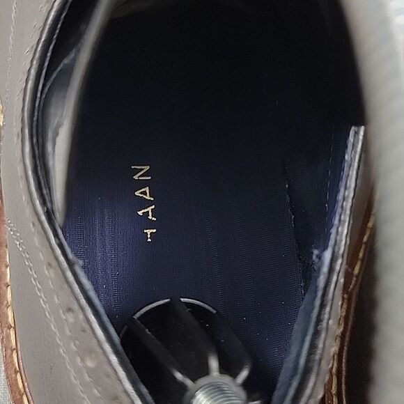 Cole Haan X Todd Snyder Leather Gray wingtip Oxford Dress Shoe - C25251 Men's 8M - Picture 7 of 12